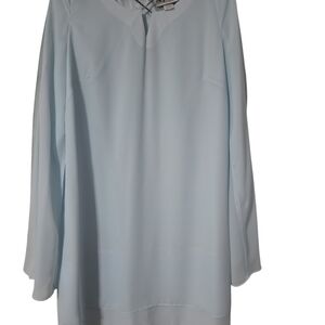SL Fashions Soft Blue Long Sleeve Dress